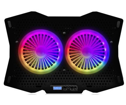 Podkładka chłodząca pod laptopy MODECOM Podstawka chłodząca pod laptopa CF18 RGB SILENT FAN czarna PL-MC-CF-18-RGB